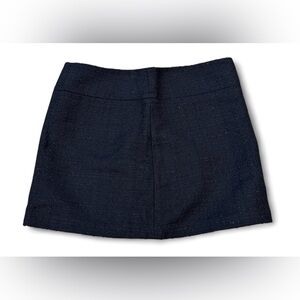 THEORY Black Textured Cotton Blend Mini Skirt Tailored Women’s Size 4